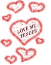 Love Hearts Doodles Design Valentine s day Sketch Love me tender