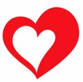 Love Hearts flat icon. Royalty Free Stock Photo