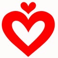 Love Hearts flat icon. Royalty Free Stock Photo