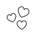 3 love hearts icon symbol Royalty Free Stock Photo