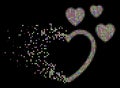 Soft Dispersed Pixel Halftone Love Hearts Icon