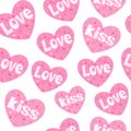 Love hearts seamless pattern Royalty Free Stock Photo