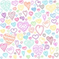 Love hearts seamless pattern. Royalty Free Stock Photo