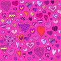 Love hearts seamless pattern. Royalty Free Stock Photo