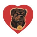 Love hearts to dogs Rottweiler
