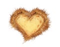 Love hearts valentines red chestnuts nest isolated for