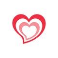 Love Hearts Vector,Valentine Sign symbol Royalty Free Stock Photo