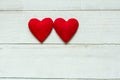 Love hearts on wooden texture background, valentines day card concept. original heart background Royalty Free Stock Photo