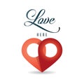 Love Here Location Vector Design