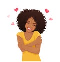 Love herself african woman Royalty Free Stock Photo