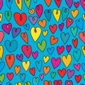 Love hole colorful seamless pattern