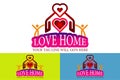 Love Home logo icon vector