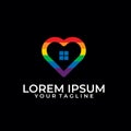 Love home logo vector design template Royalty Free Stock Photo