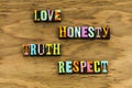 Love honesty truth respect trust