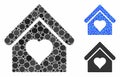 Love house Composition Icon of Circles