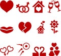 Love icon set.