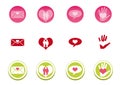 Love Icon Set Royalty Free Stock Photo