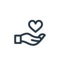 love icon vector from ethics concept. Thin line illustration of love editable stroke. love linear sign for use on web and mobile Royalty Free Stock Photo