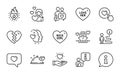 Love icons set. Included icon as Love her, Honeymoon cruise, Dating chat. Vector