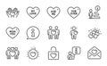 Love icons set. Included icon as Wedding locker, Love gift, My love. Vector Royalty Free Stock Photo