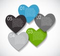 Love Infographic Templates for Business Vector