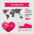 love infographic. Vector illustration decorative design