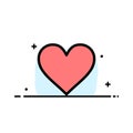 Love, Instagram, Interface, Like Business Flat Line Filled Icon Vector Banner Template