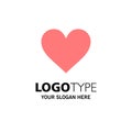 Love, Instagram, Interface, Like Business Logo Template. Flat Color