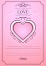 Love invatation template card Royalty Free Stock Photo