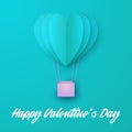 Love Invitation card Valentines day balloon heart