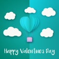 Love Invitation card Valentines day balloon heart