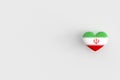 Love for Iran - heart shaped glossy icon with the national flag of Iran. An Iranian souvenir and a symbol of pride