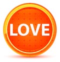 Love Natural Orange Round Button Royalty Free Stock Photo