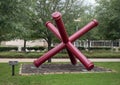 `Love Jack` by sculptor Jim Love on the main Richardson campus of the University of Texas at Dallas.