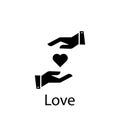 love, keep, hands, heart icon. Element of Peace and humanrights icon. Premium quality graphic design icon. Signs and symbols Royalty Free Stock Photo