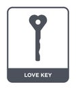 love key icon in trendy design style. love key icon isolated on white background. love key vector icon simple and modern flat Royalty Free Stock Photo