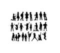 Children Activity Silhouettes Royalty Free Stock Photo