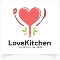 Love Kitchen Logo Design Template Inspiration Royalty Free Stock Photo