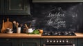 love kitchen quotes Royalty Free Stock Photo