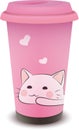 Love kitten cup of coffee Royalty Free Stock Photo