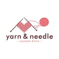 Love Knitting Logo, Needle and Yarn Logo, Simple Knitting Logo Vector Design Royalty Free Stock Photo