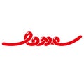 Love knot typography. Heart knot typography. Creative love logotype.