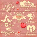 Love label for Valentine's day decoration Royalty Free Stock Photo