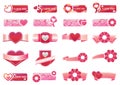 love labels collection. Vector illustration decorative background design Royalty Free Stock Photo