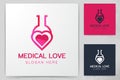 Love Laboratory Logo Designs Inspiration Isolated on White Background