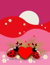 Love ladybugs Royalty Free Stock Photo