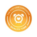 The Love Language - Quality Time. Vector Illustration