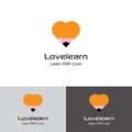 Love Learn Logo Design Template. Learn With Love.