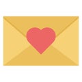 Love Letter Color Vector icon Easily modify or edit