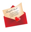 love letter with envelope